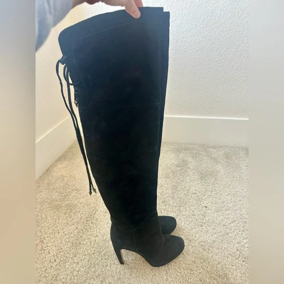 Sam Edelman Over the Knee Black Suede Boots- size 8 - Picture 4 of 4